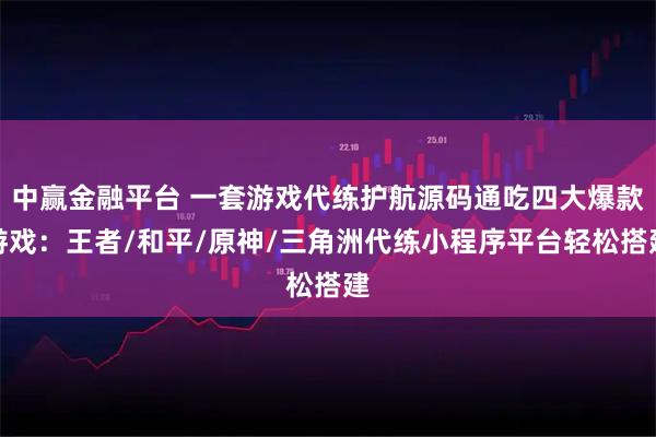 中赢金融平台 一套游戏代练护航源码通吃四大爆款游戏：王者/和平/原神/三角洲代练小程序平台轻松搭建